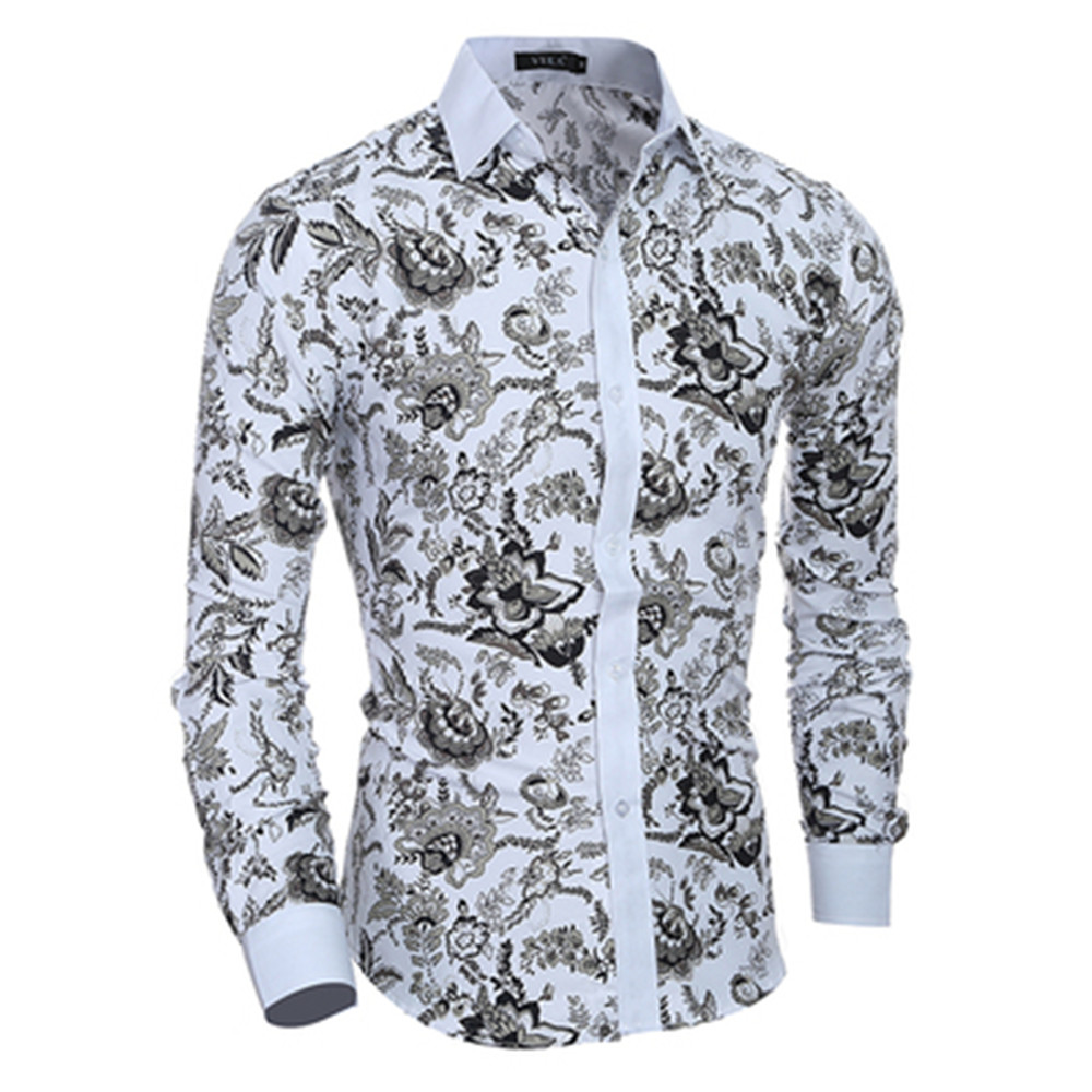 New Classic Style Wind Men's Casual Slim Long Sleeve Shirt