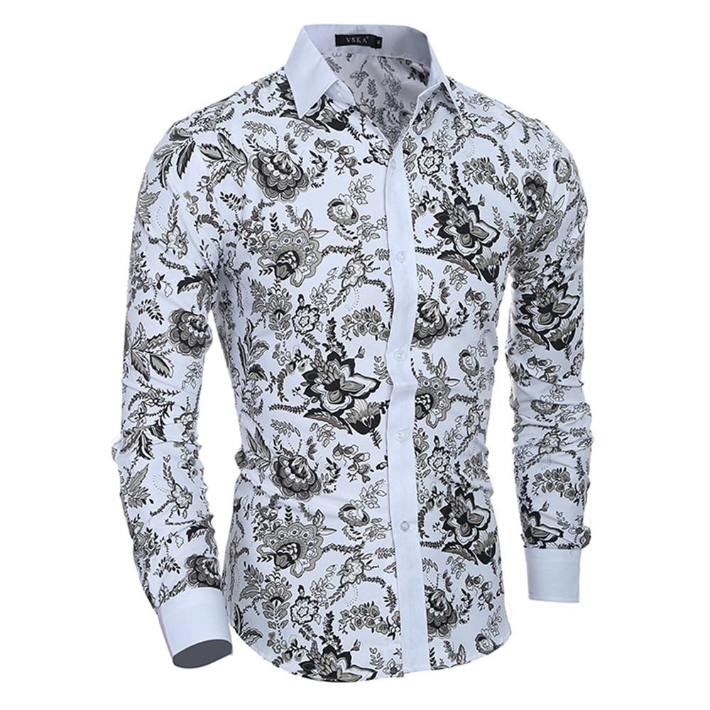 New Classic Style Wind Men's Casual Slim Long Sleeve Shirt
