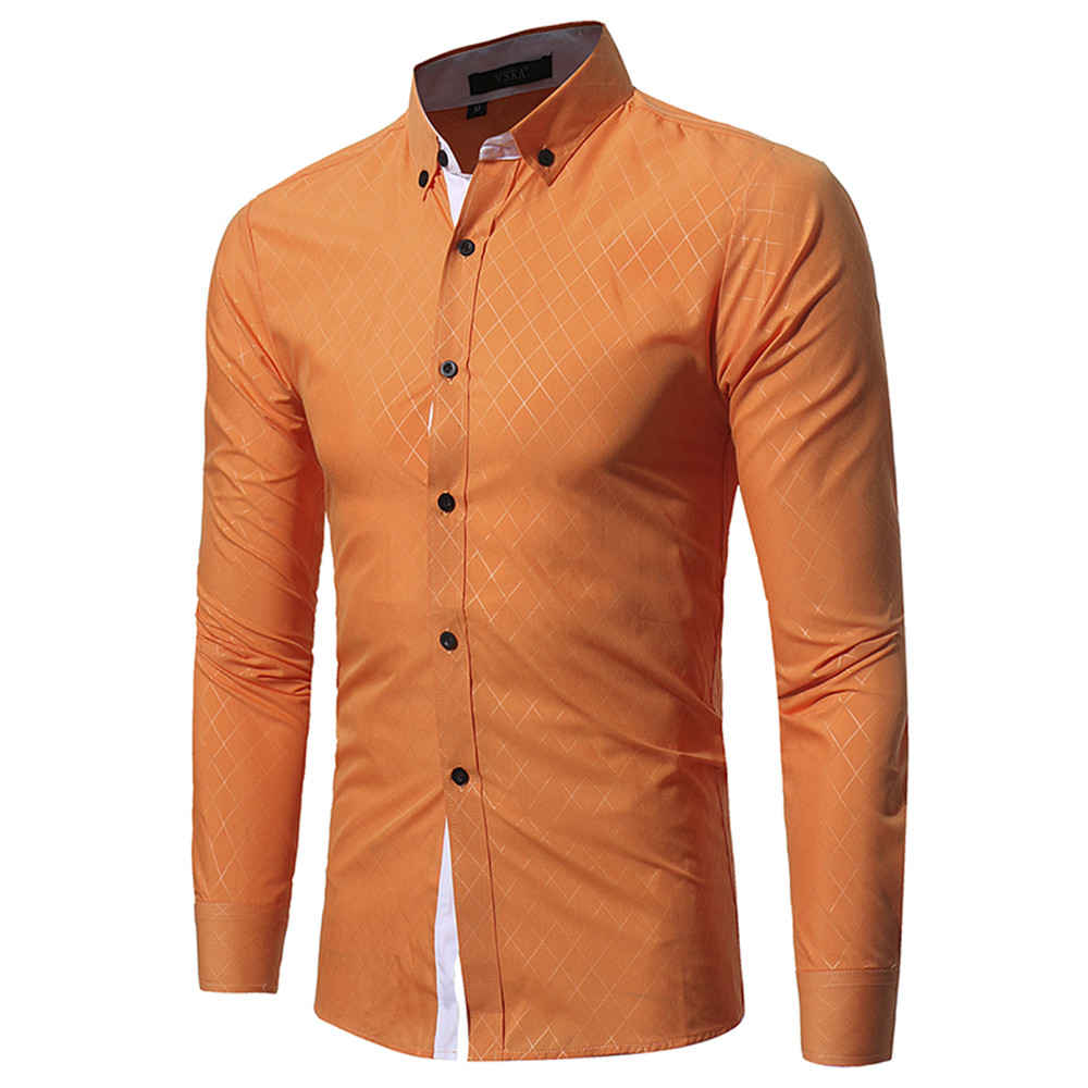 New Umber Lingge Men's Casual Slim Shirt - Cadetblue - 3B70654416 Size M