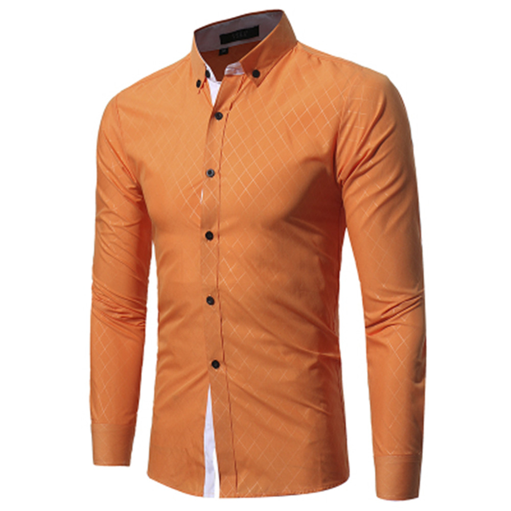 New Umber Lingge Men's Casual Slim Shirt