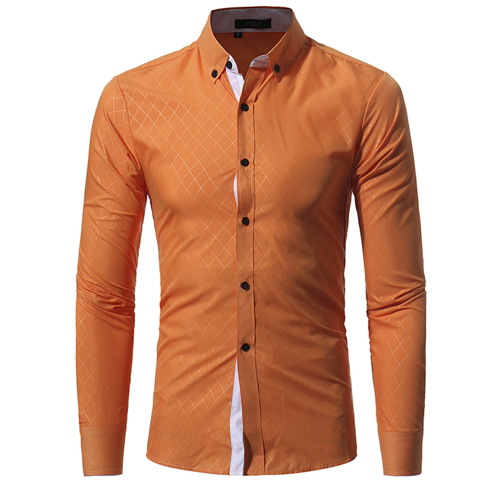 New Umber Lingge Men's Casual Slim Shirt