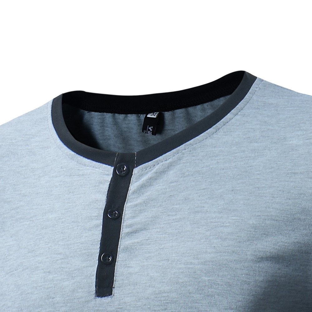 Men's Casual Raglan Sleeves Design Shirt Long-Sleeved T-shirt