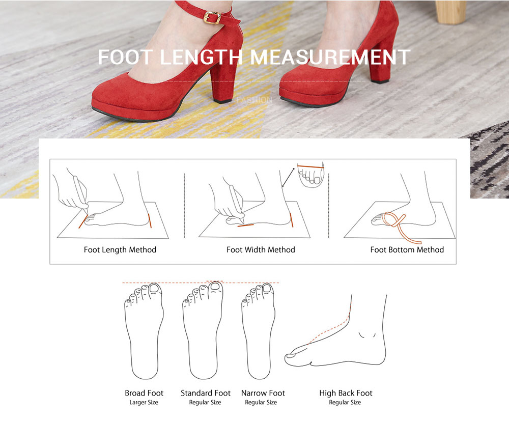 Chunky Heel Suede Round-toe Angle Strap Buckle Women Shoes