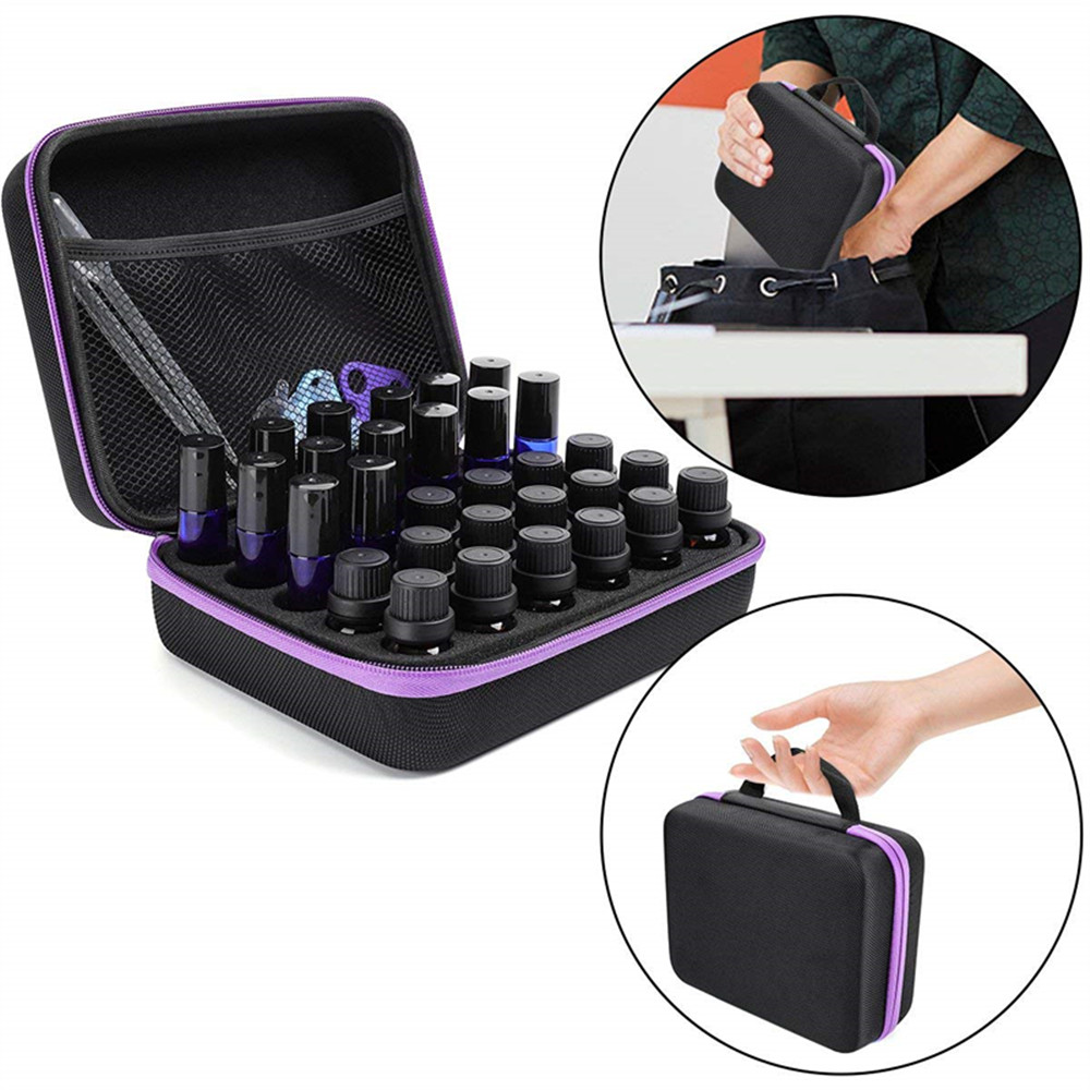 Carrying Case Hold Bottle Hard Shell Exterior EVA Essential Oil Storage