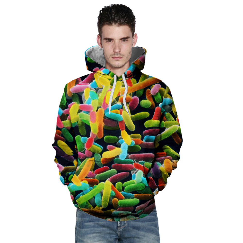 2018 Autumn Fashion 3D Printing Personality Hooded Sweatshirt