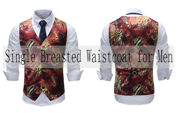Filigree Print V Neck Back Belt Waistcoat