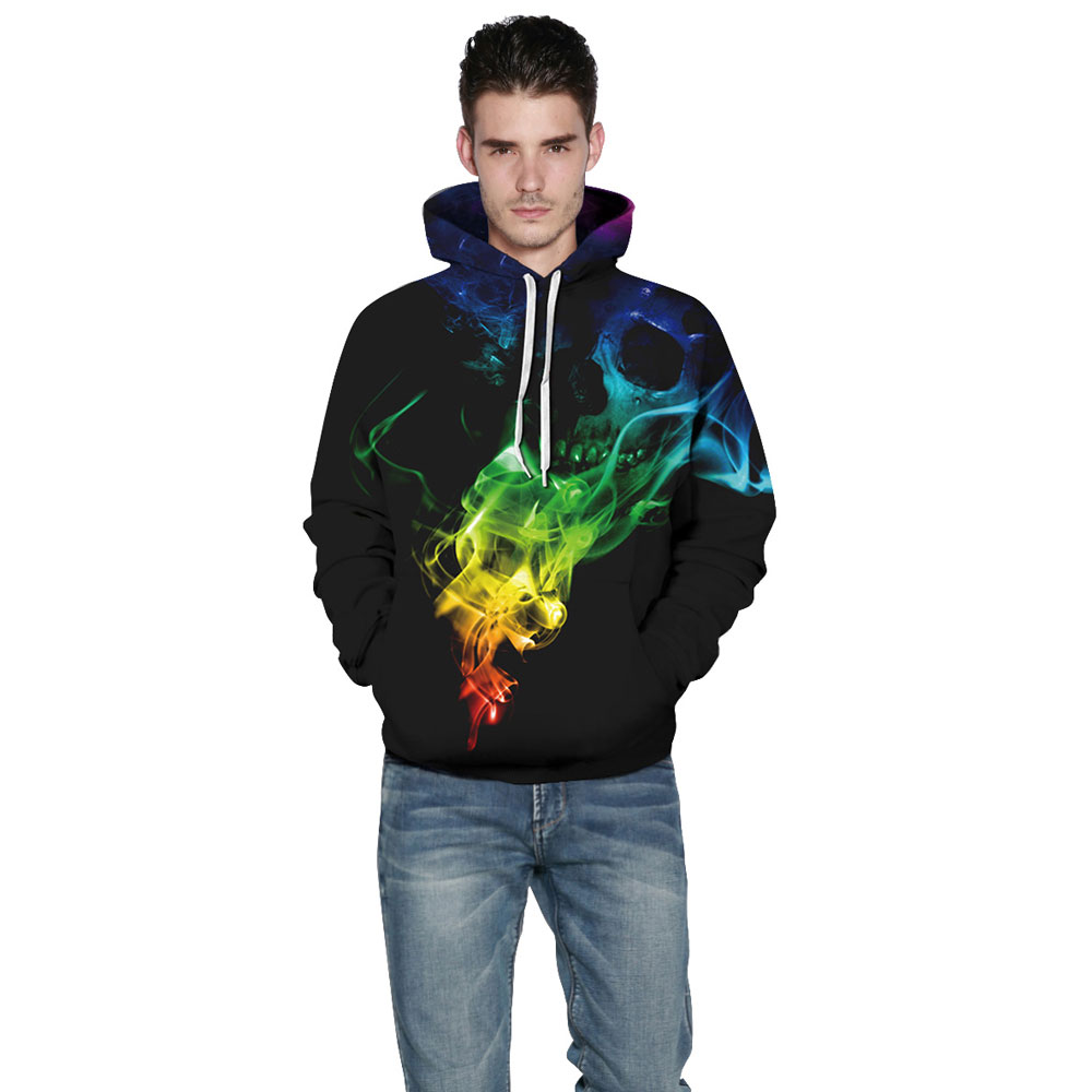 Autumn Winter Digital Printing Men's Long-Sleeved Ink Sweatshirt