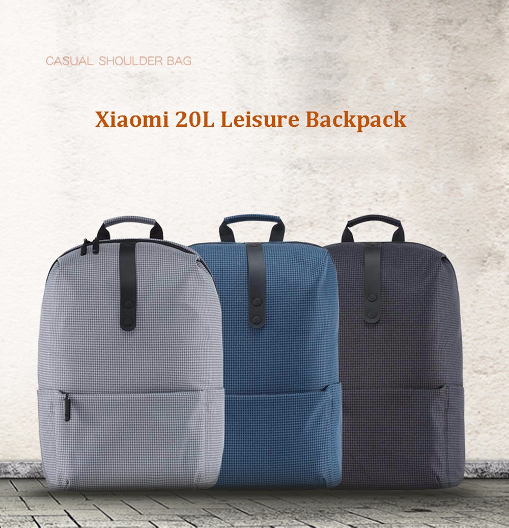 Xiaomi Trendy Plaid Water-resistant School Laptop Backpack