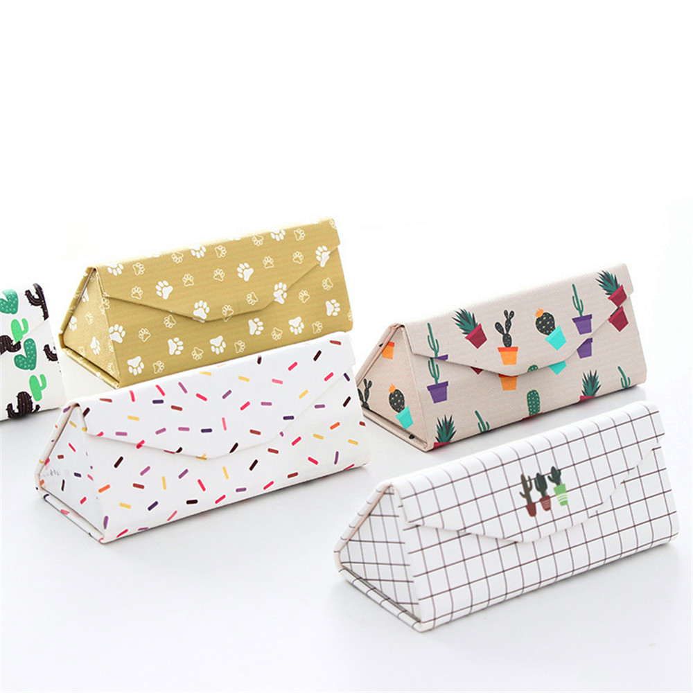 Spectacles Case Fashion Foldable Triangle Shape Sunglasses Eyeglasses Box Spectacles Case Fashion Foldable Triangle Shape Sunglasses Eyeglasses Box