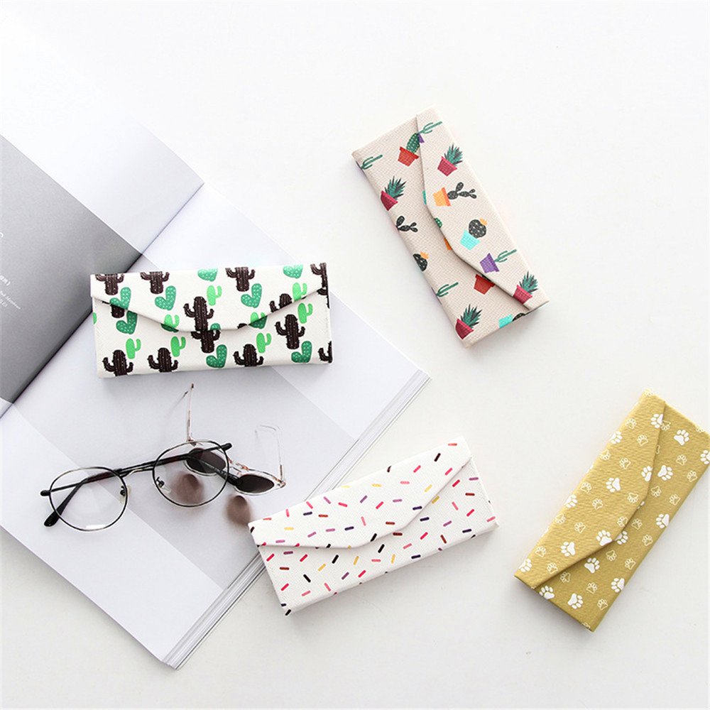 Spectacles Case Fashion Foldable Triangle Shape Sunglasses Eyeglasses Box