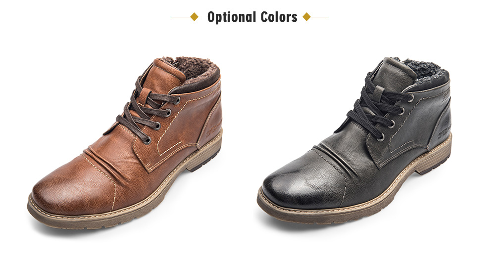XPER Warm Comfortable Leisure High-top Lace-up Boots for Men