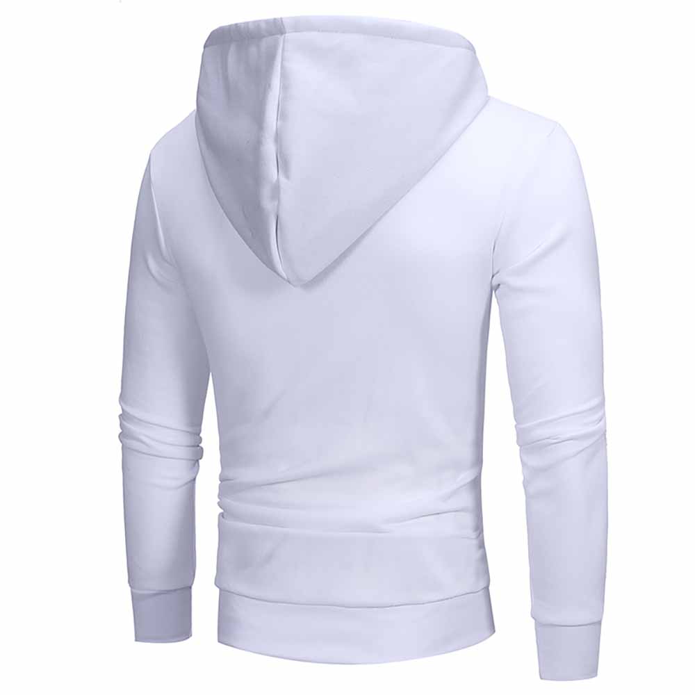 Fashion Classic Diagonal Zipper Men's Casual Slim Hooded Cardigan ...