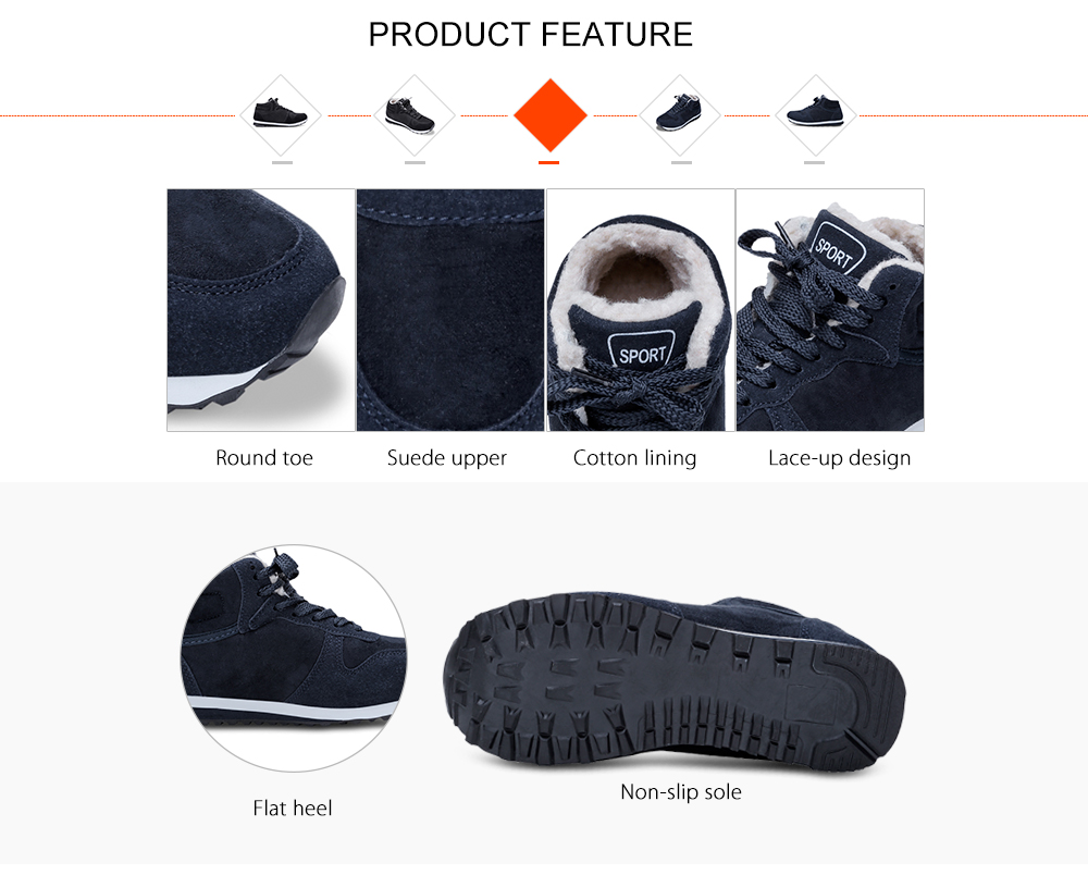 Outdoor Cotton Warm Sports Shoes Anti-slip Women Sneakers