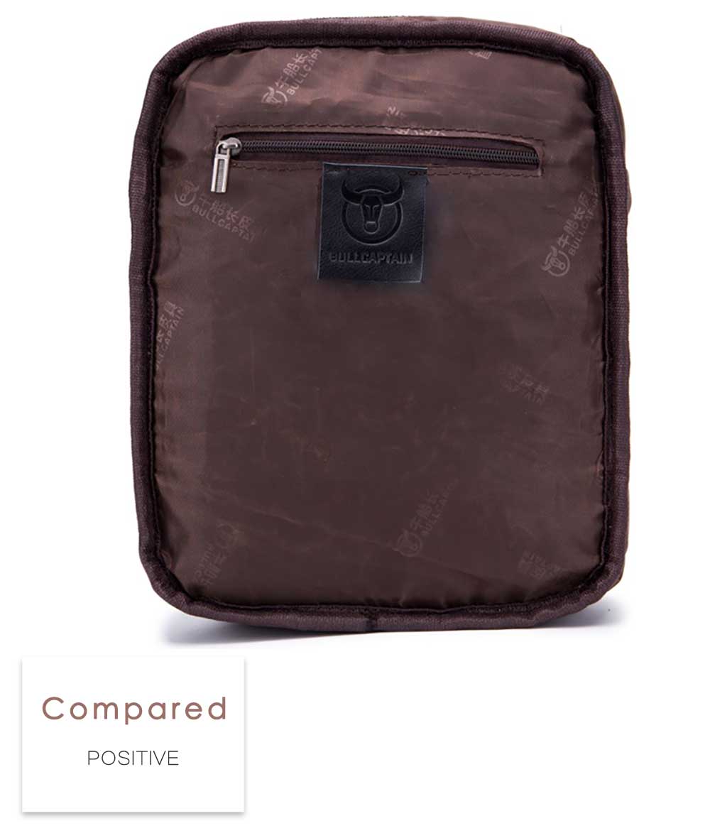 Bullcaptain Vertical Leather Casual Waterproof Large Capacity Shoulder Bag