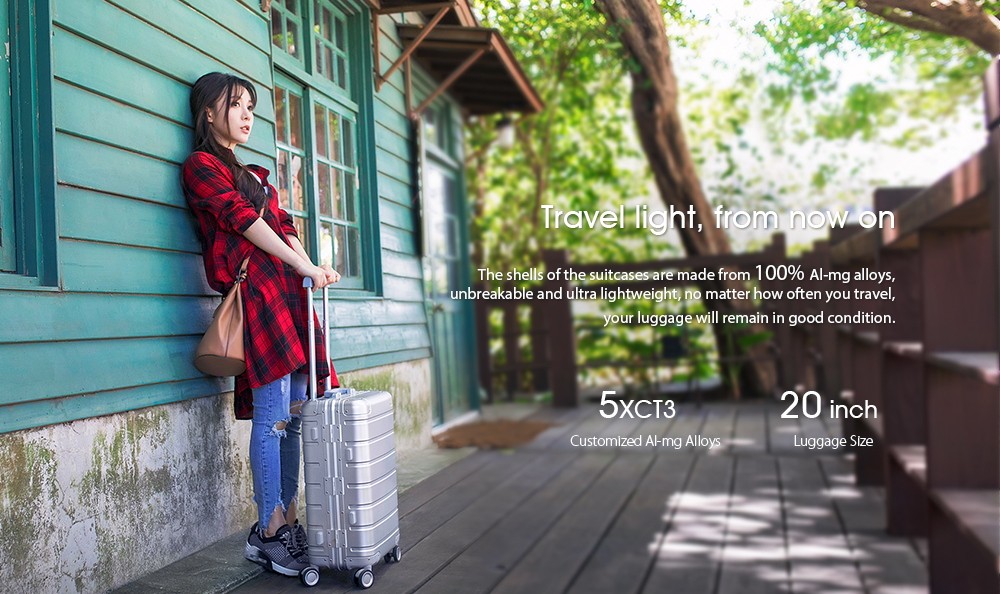 Xiaomi 20-inch Metal Travel Suitcase with Universal Wheel