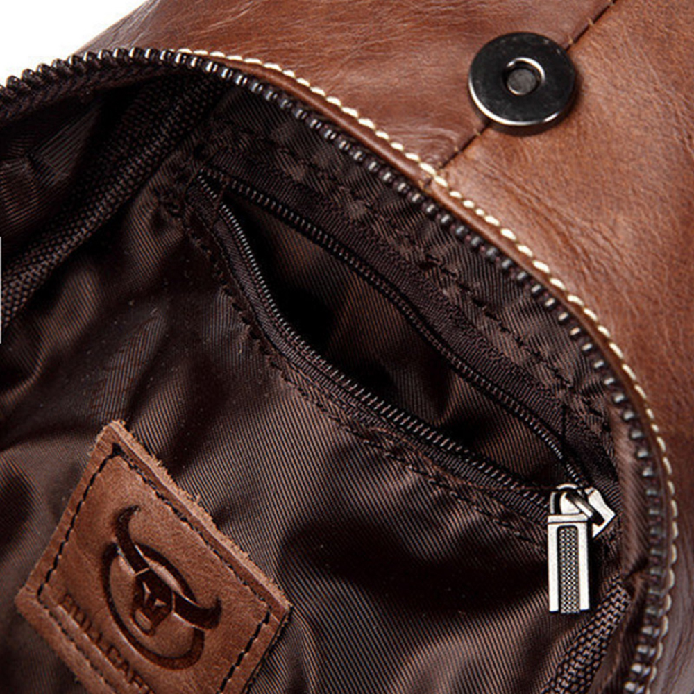 Fashion Genuine Leather Crossbody Bags Men Casual Messenger Shoulder Bag