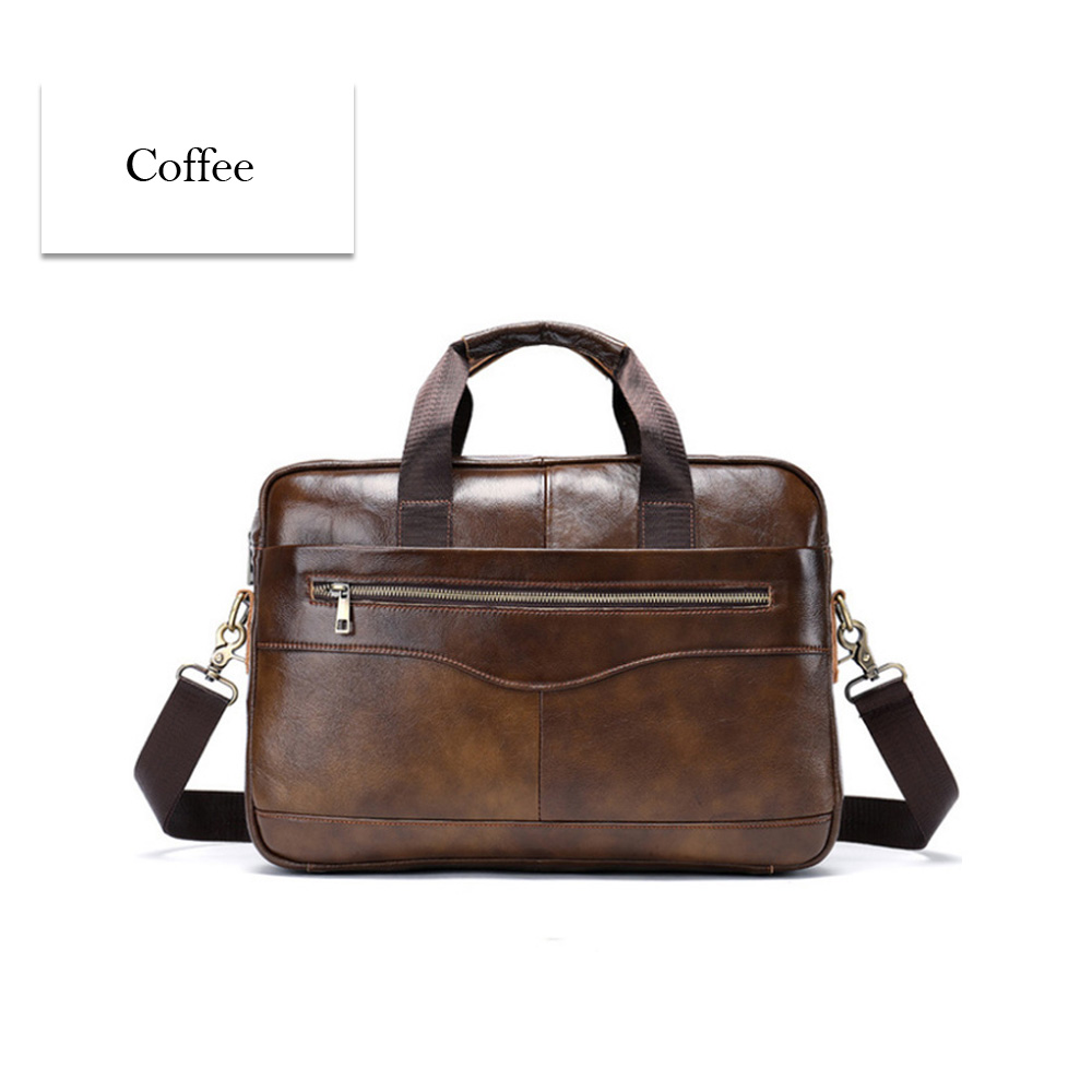 First Layer Cowhide Men's Business Casual Computer Briefcase