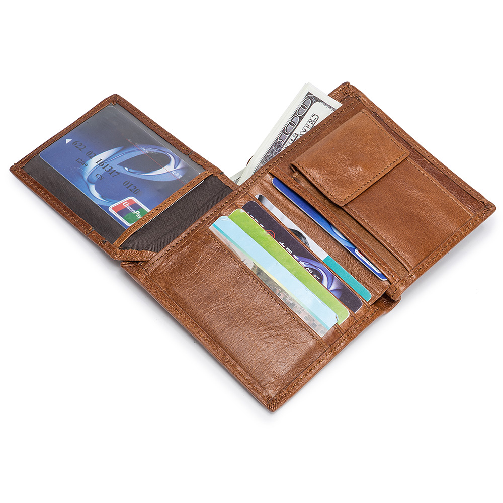 LAOSHIZI New Men's Casual Convenient Wallet Purse