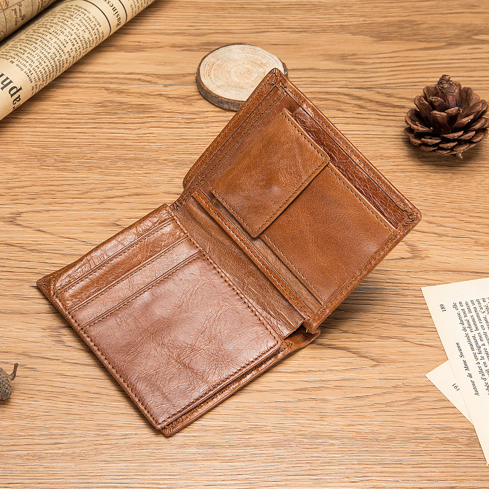 LAOSHIZI New Men's Casual Convenient Wallet Purse