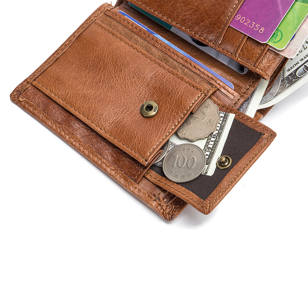 LAOSHIZI New Men's Casual Convenient Wallet Purse