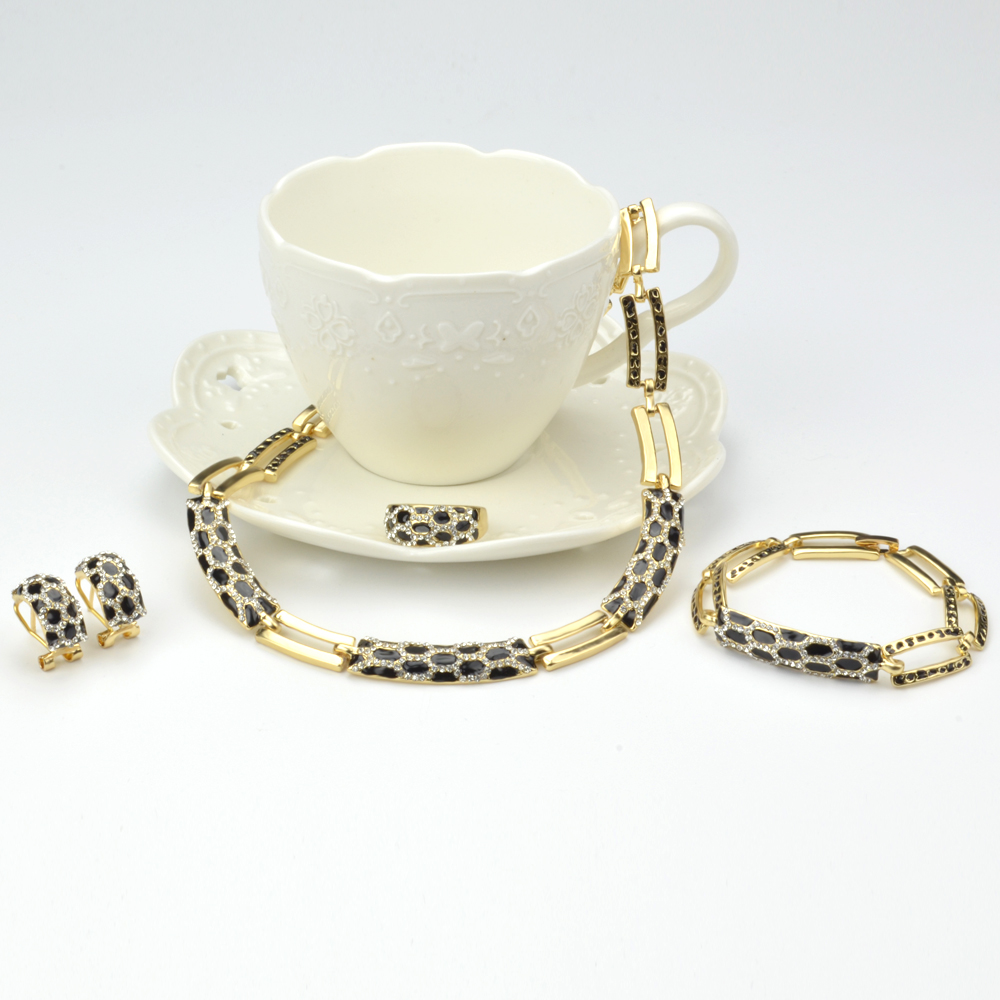 Gold Color Jewelry Sets Multicolor Vintage Jewellery Set for Women Wedding Gift