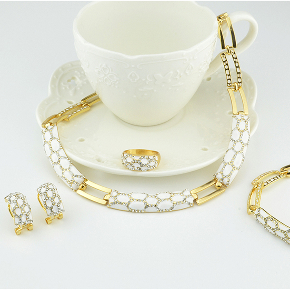 Gold Color Jewelry Sets Multicolor Vintage Jewellery Set for Women Wedding Gift