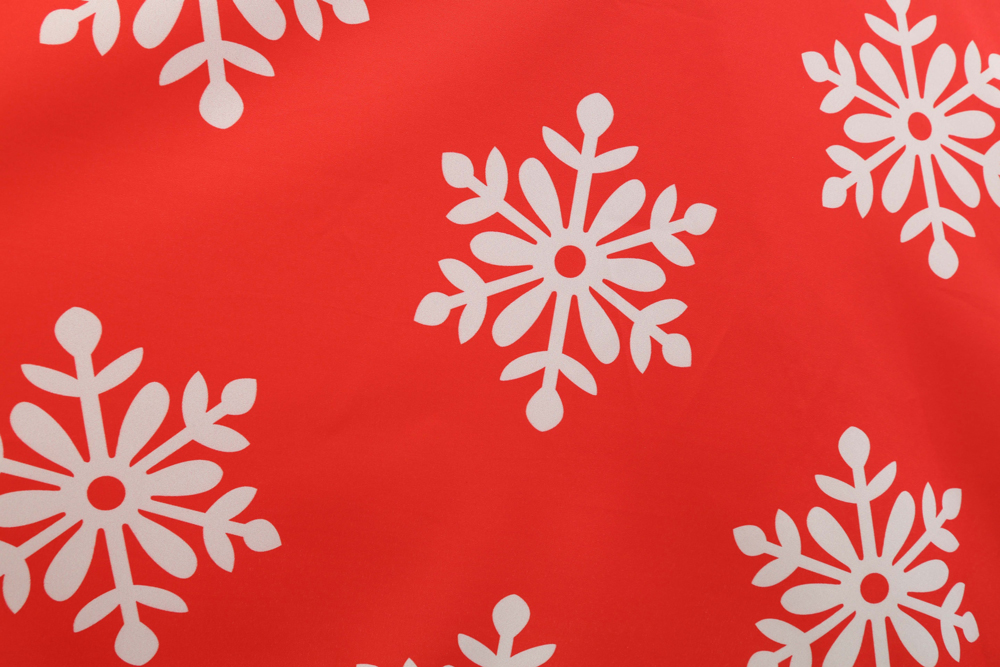 2018 Winter Waist Large Print Christmas Snowflake Dress