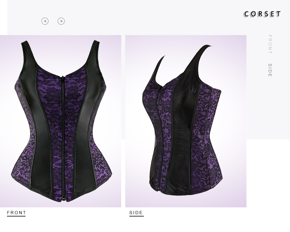 Plus Size Sweetheart Neck Zip Up Corset