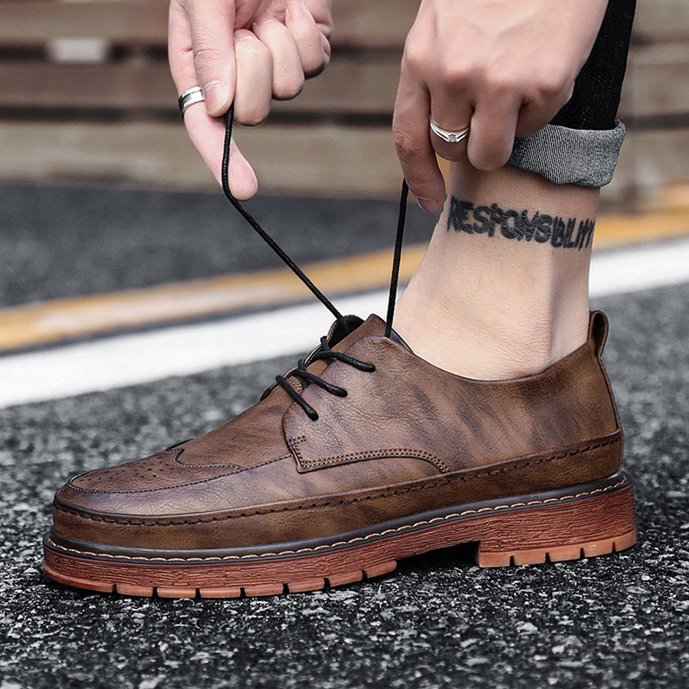 Autumn Winter New Vintage Shoes Men'S Casual Shoes