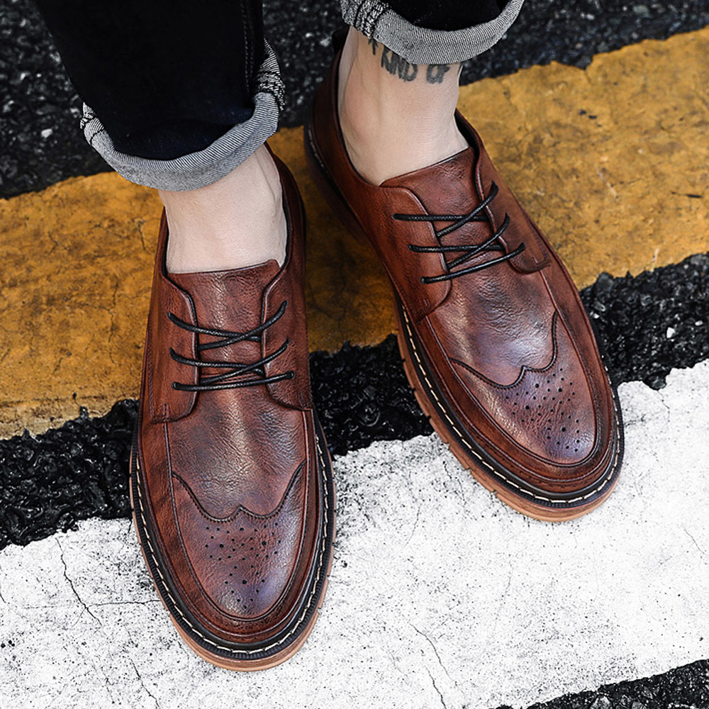 Autumn Winter New Vintage Shoes Men'S Casual Shoes