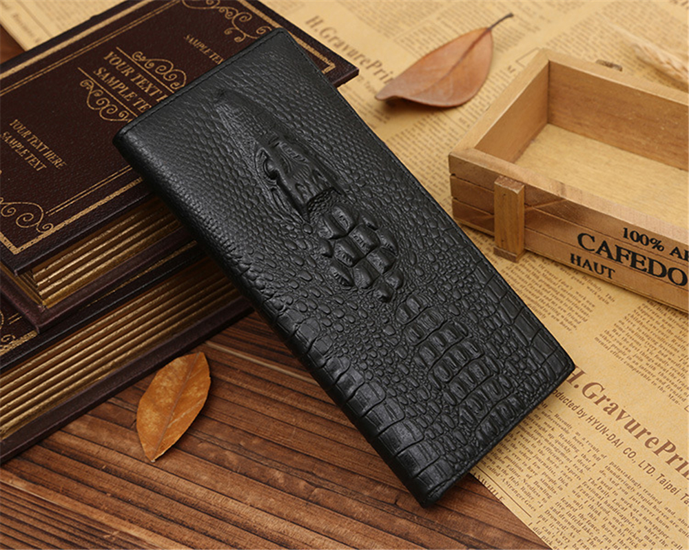 Man Bags Long Large Capacity Head Layer Cowhide Wallet