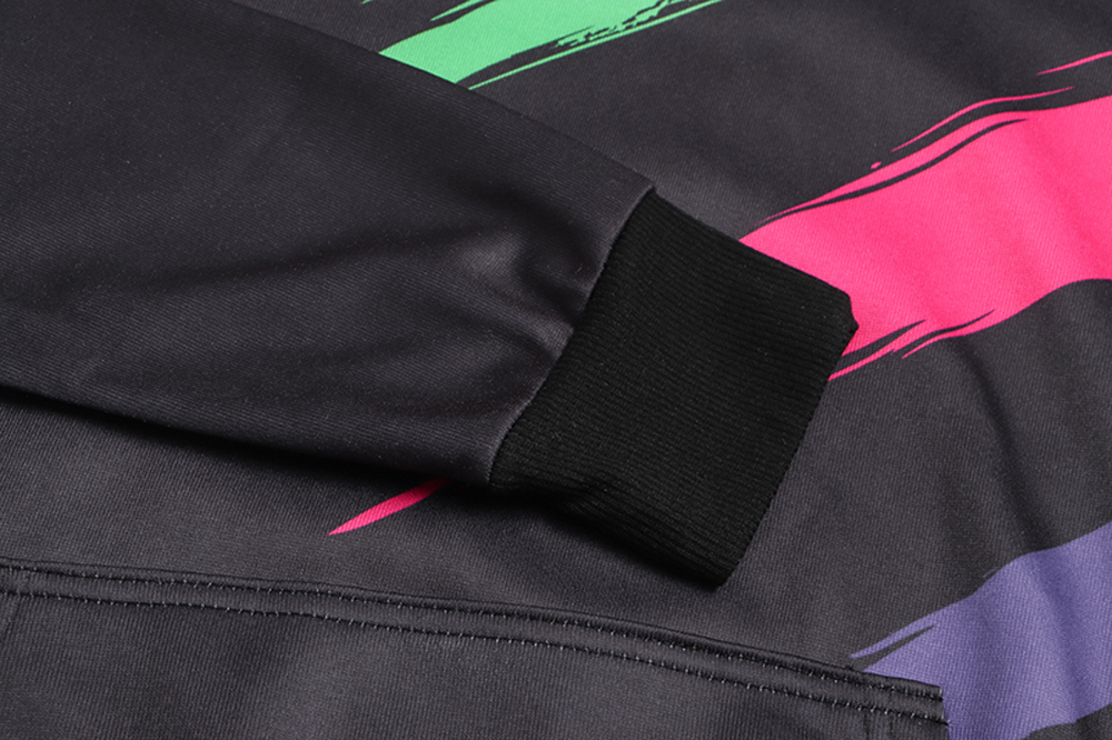 New Fashion Men'S Hooded Colorblock Long Sleeve Pullover Casual Sweater