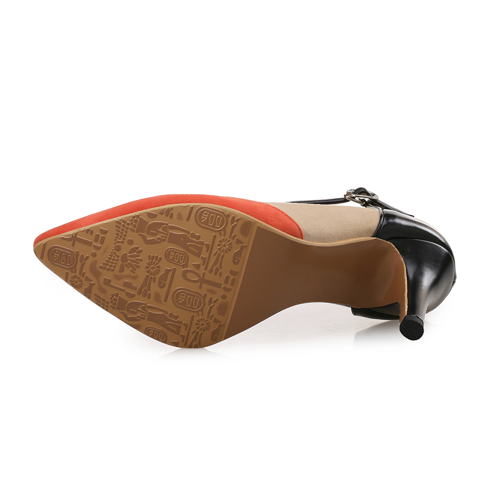 Baotou Hollow Word Buckle Stiletto Pointed Sexy Women'S Shoes