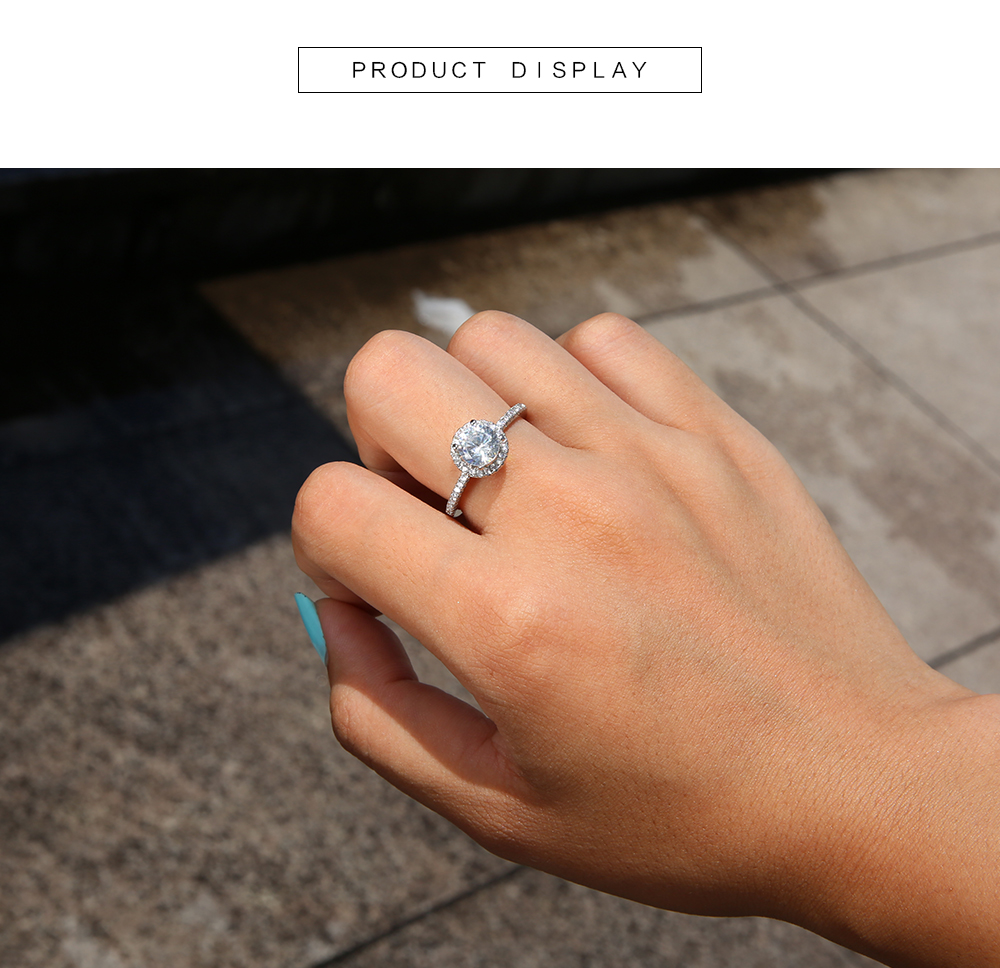Oversized Flash Diamond Cobblestone Zircon Ring Luxury Full Diamond Ring