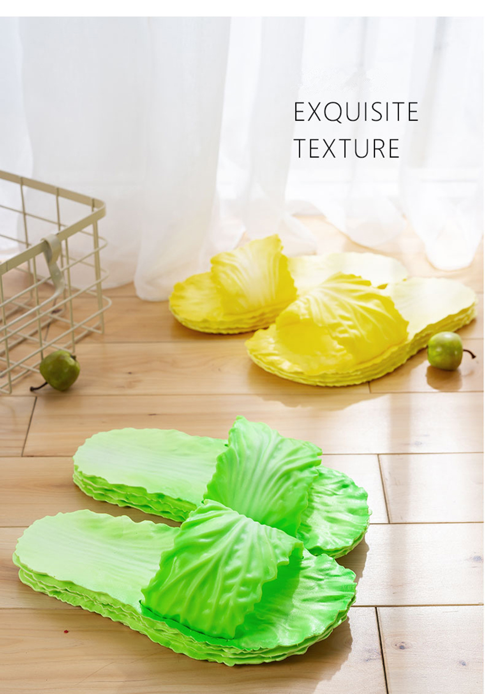 Creative Chinese Cabbage Slip-Proof Flexible Rubber Slippers By Network Celebrit