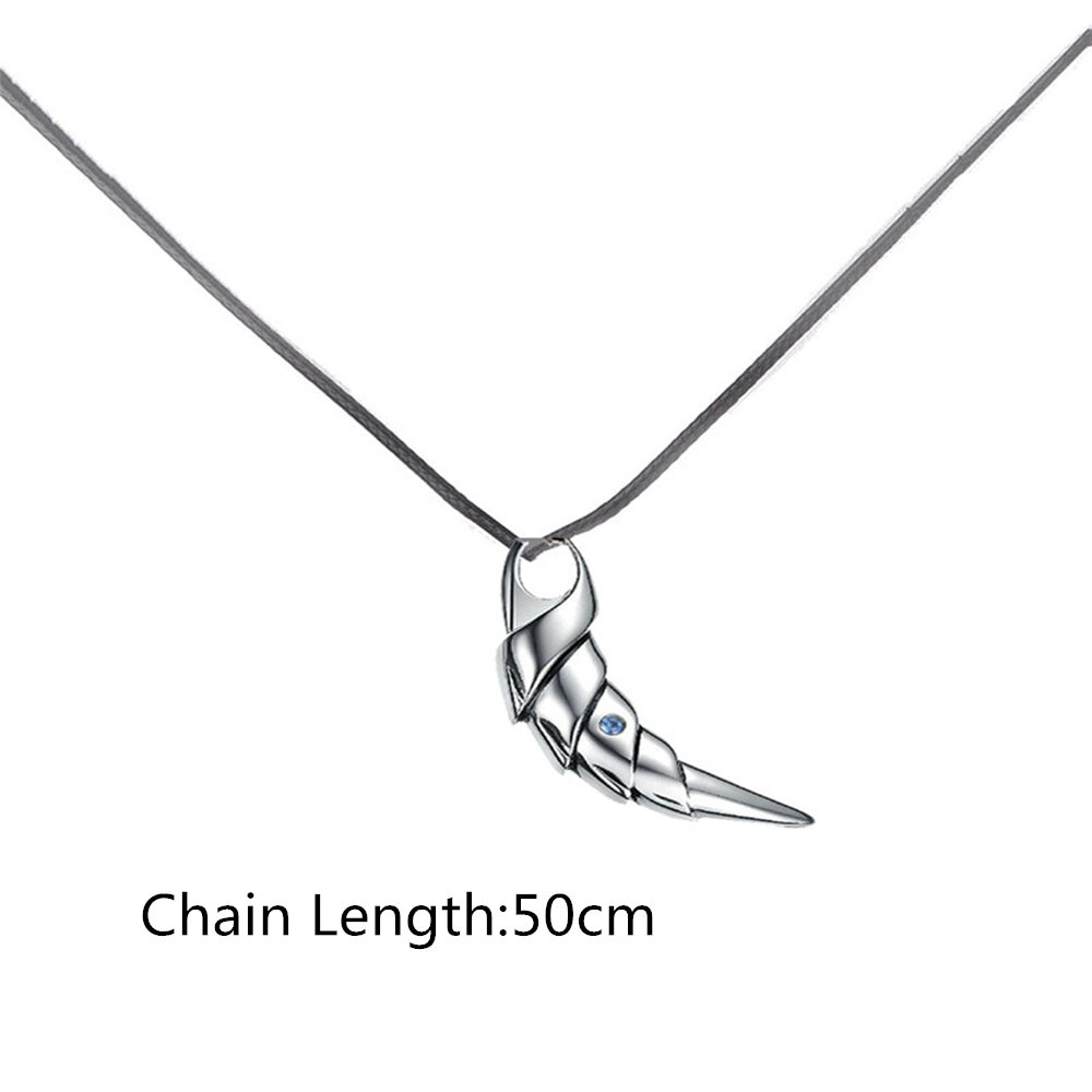 Simple Personality Men's Wolf'S Tooth Clavicle Chain Leather Chain