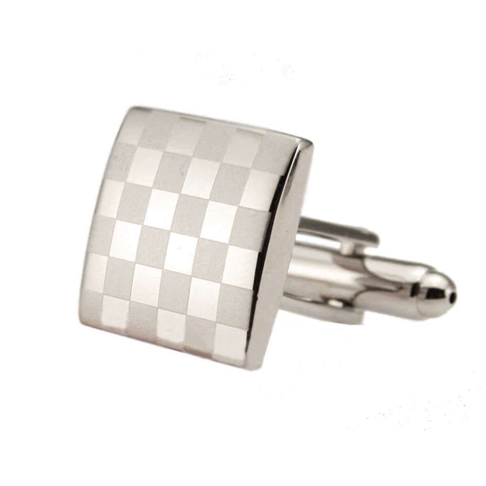 Alloy Plating Process Plaid Cufflinks