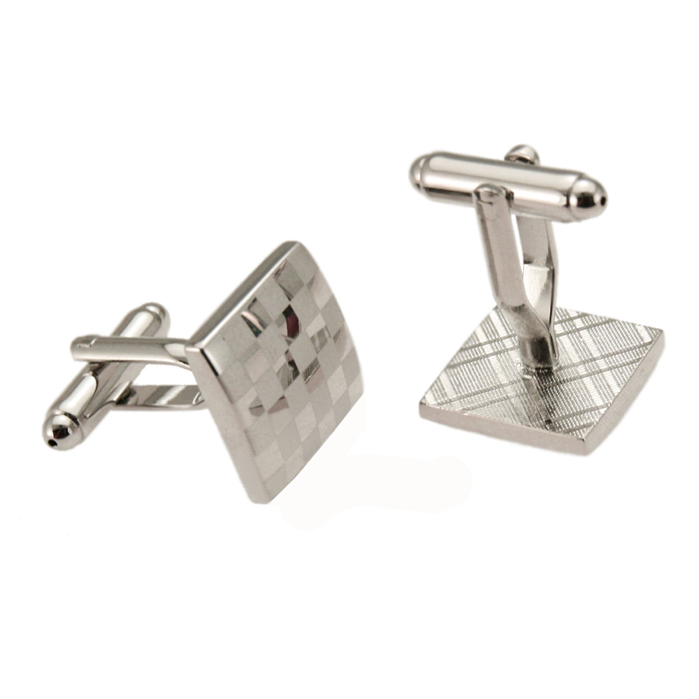 Alloy Plating Process Plaid Cufflinks