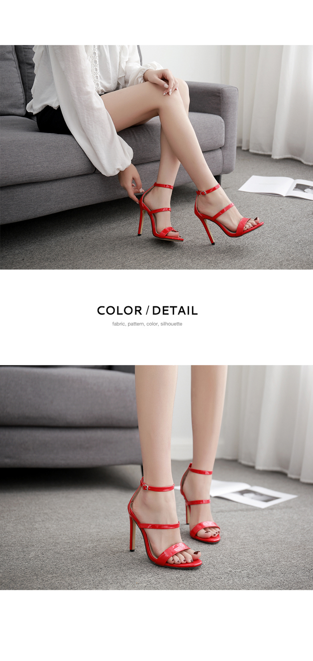 Women's Stiletto Open Toe High Heels Sexy Sandals