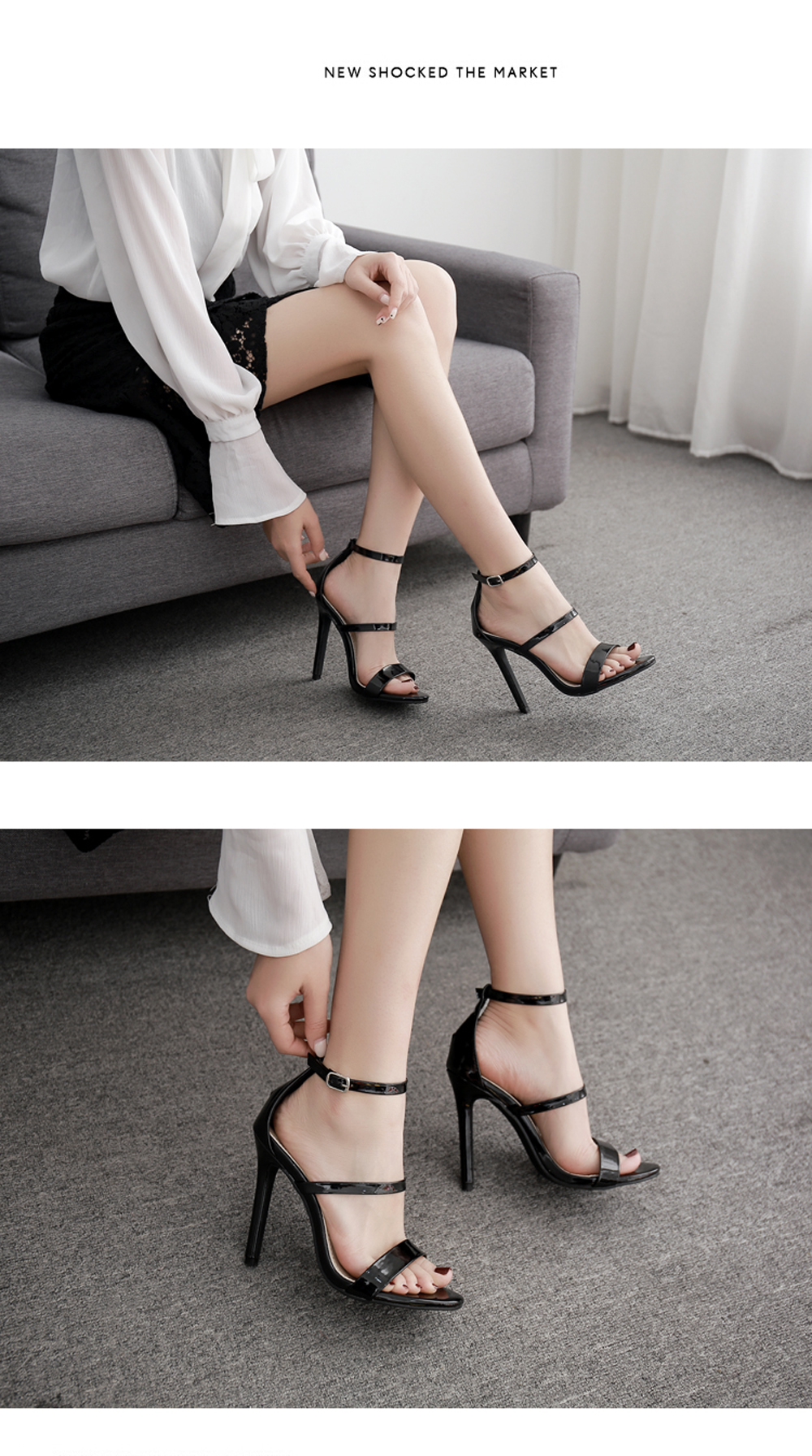 Women's Stiletto Open Toe High Heels Sexy Sandals