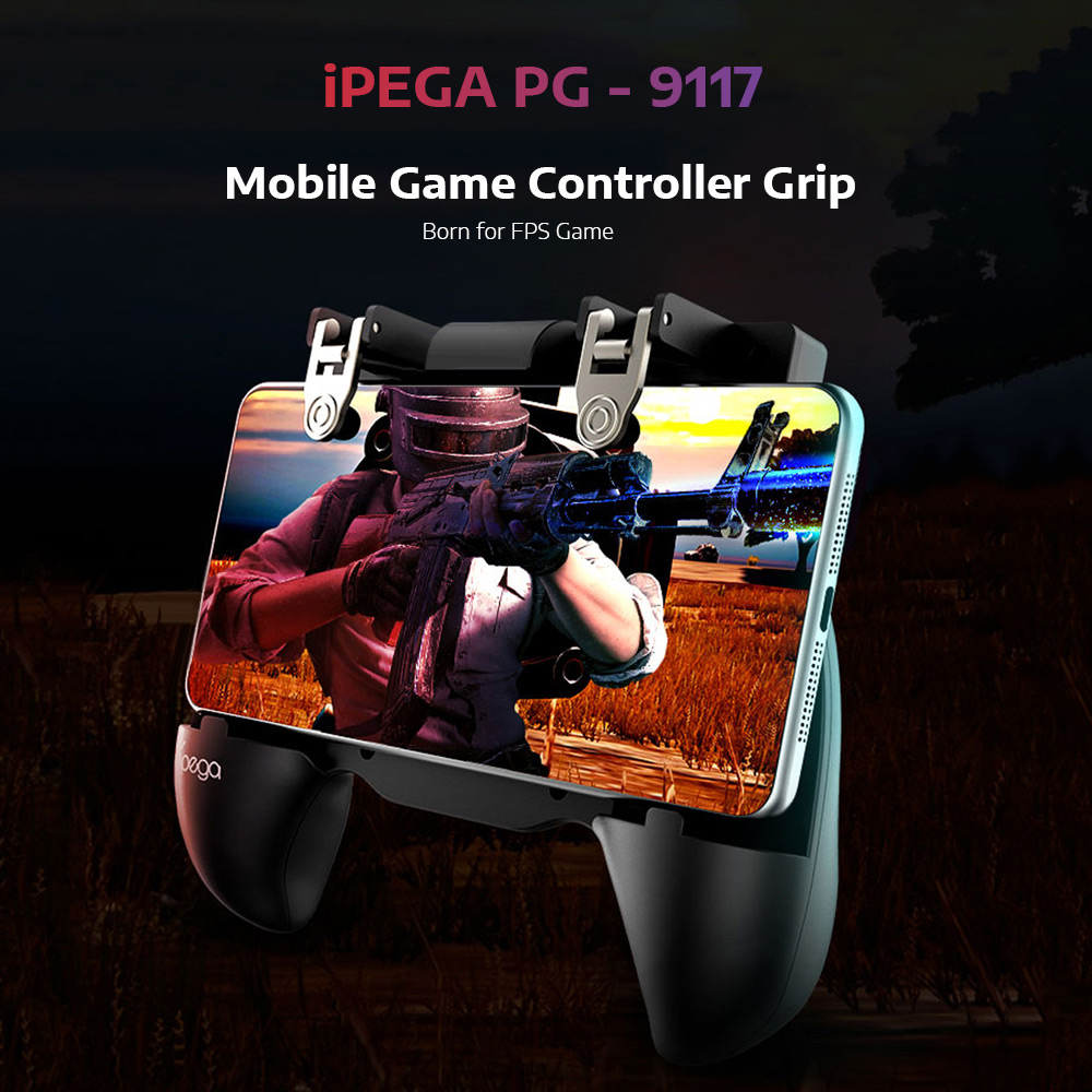 iPEGA PG - 9117 Mobile Game Controller Grip Extended Handle with Trigger Joystick for iOS / Android