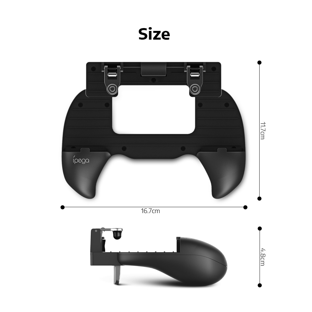 iPEGA PG - 9117 Mobile Game Controller Grip Extended Handle with Trigger Joystick for iOS / Android