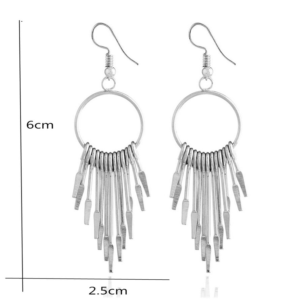 Fashionable Bohemian Wind Lady Simple Tasseled Earrings