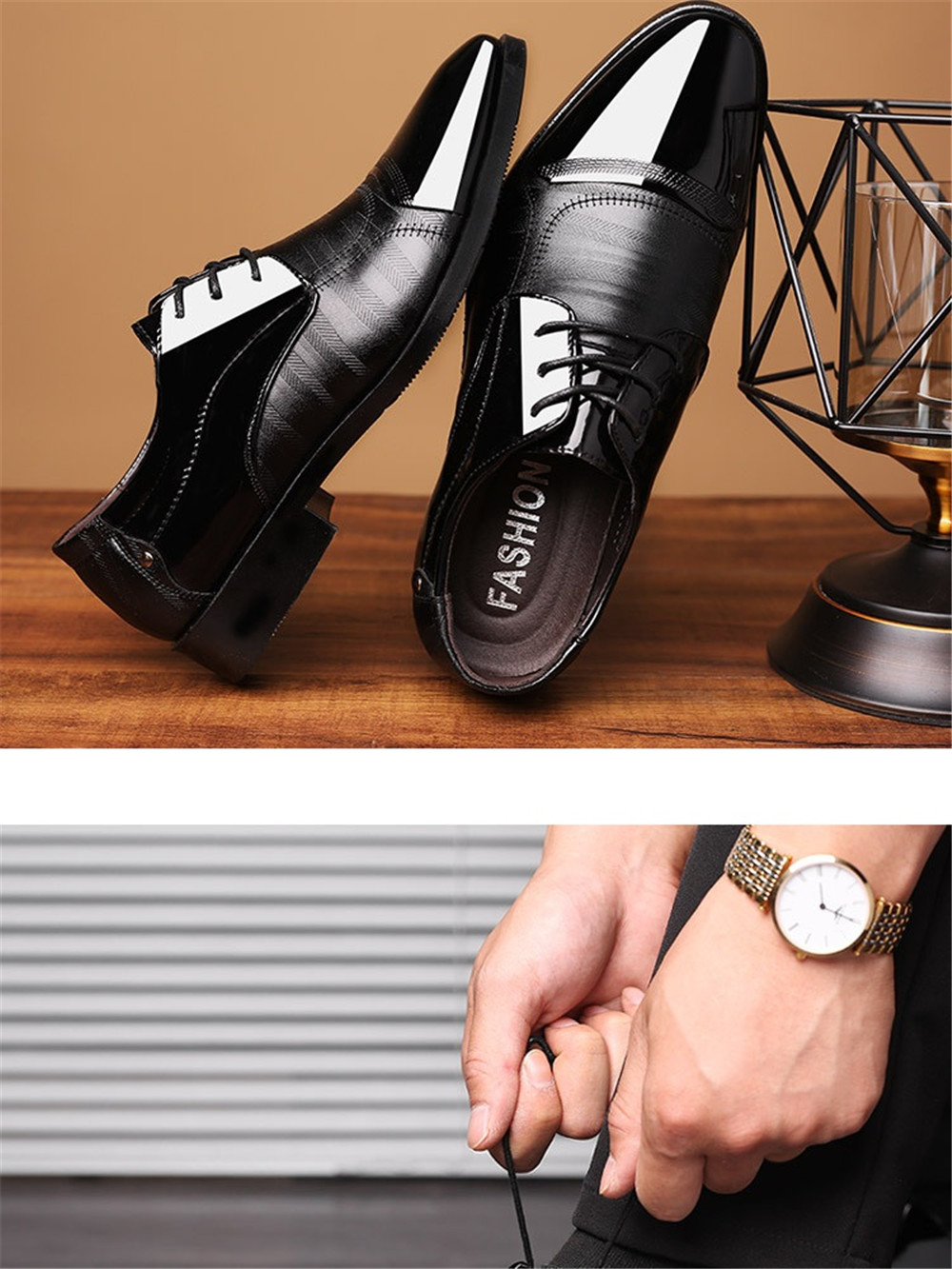 Leather Shoes Pointed Men Ballroom Dance Bureau Dress Shoes Man