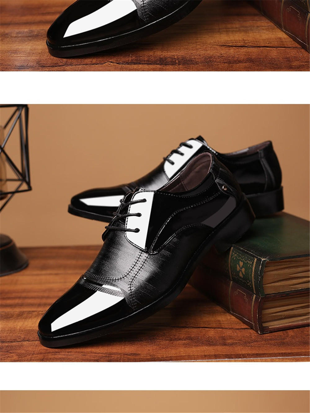 Leather Shoes Pointed Men Ballroom Dance Bureau Dress Shoes Man