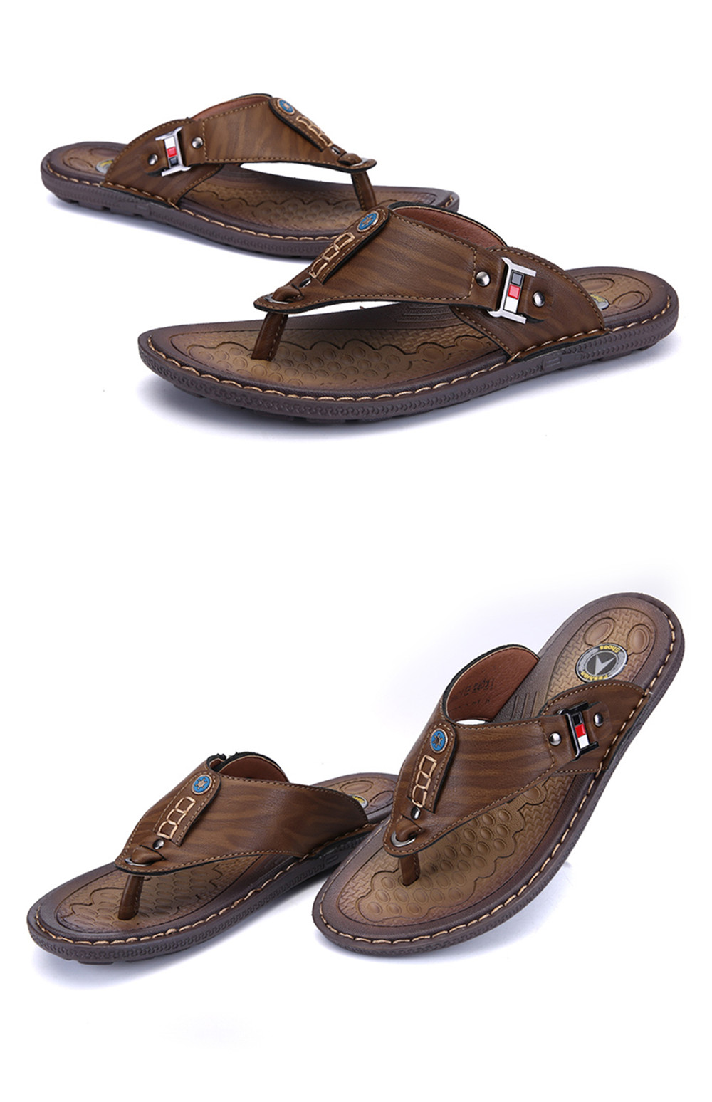 New Arrival Summer Men Flip Flops High Quality Beach Sandals Non-Slide Male