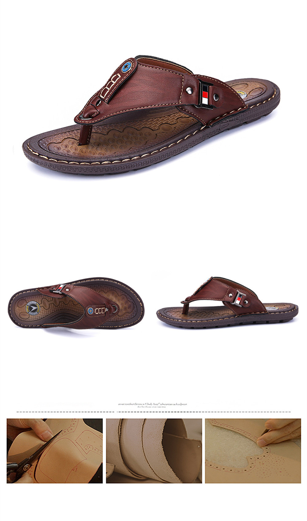 New Arrival Summer Men Flip Flops High Quality Beach Sandals Non-Slide Male