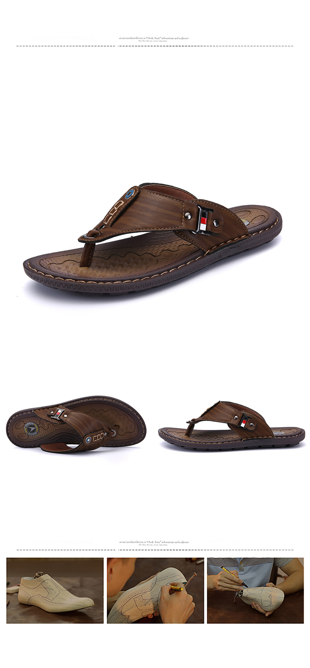 New Arrival Summer Men Flip Flops High Quality Beach Sandals Non-Slide Male