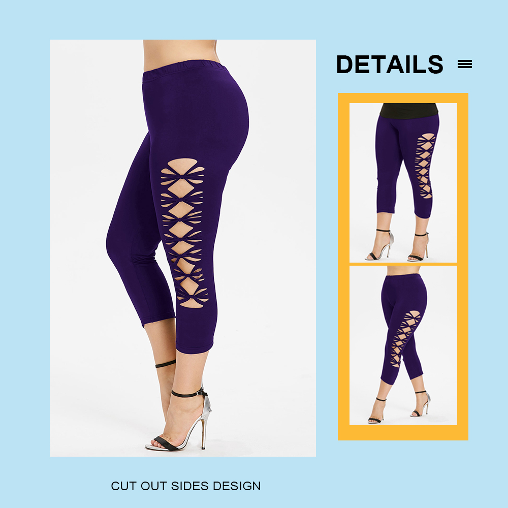 Plus Size Cut Out Sides Leggings