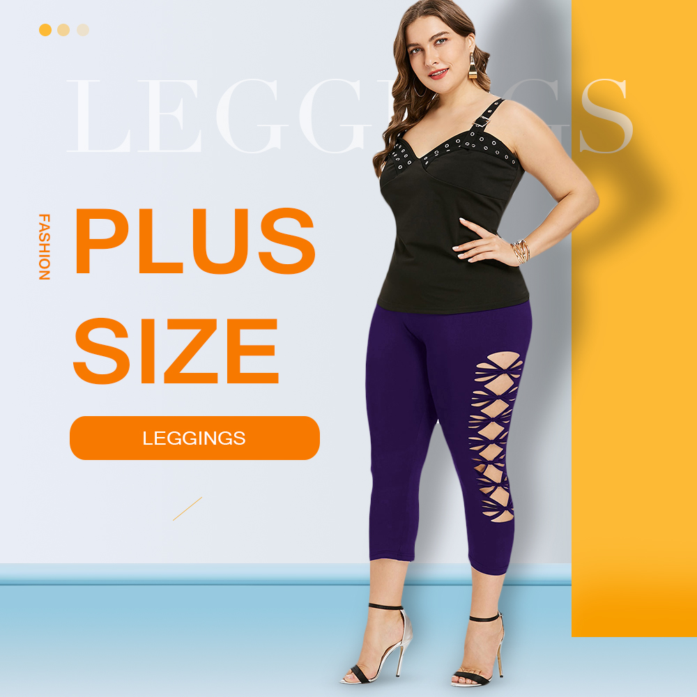 Plus Size Cut Out Sides Leggings